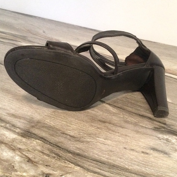 Ann Marino 7.5 Brown Open Heels Straps Zipper Sandals - Picture 11 of 13